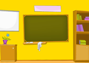 Image showing Cartoon background of schoolroom.