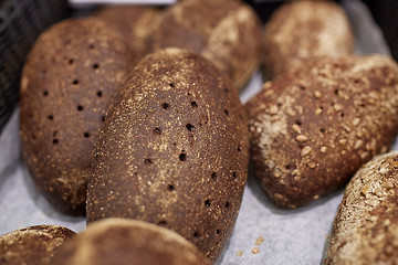 Image showing close up of rye bread at bakery or grocery store