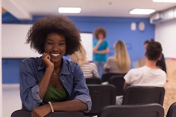 Image showing Portrait informal African American business woman