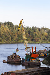 Image showing logging on a river