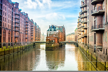 Image showing view of Hamburg city historical center