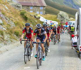 Image showing The Peloton in Mountains - Tour de France 2015