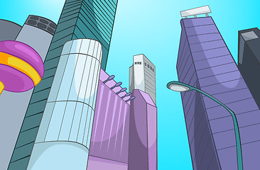 Image showing Cartoon background of modern city.