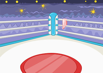 Image showing Cartoon background of boxing ring.