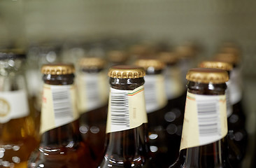 Image showing close up of bottles at liquor store