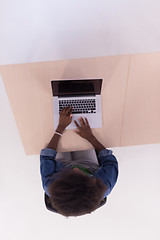 Image showing top view of informal african american Businesswoman