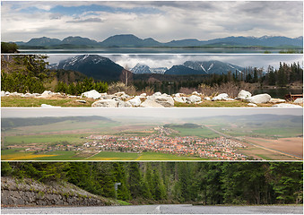 Image showing Majestic mountain lake in National Park High Tatra. Strbske pleso, Slovakia, Europe.