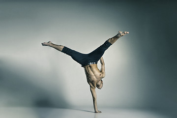 Image showing Young and stylish modern ballet dancer