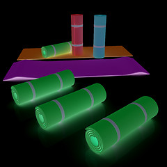 Image showing karemats. 3D illustration