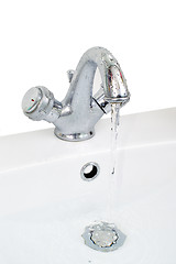 Image showing Tap and wash-basin
