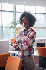 Image showing Portrait of a young black  casual business woman