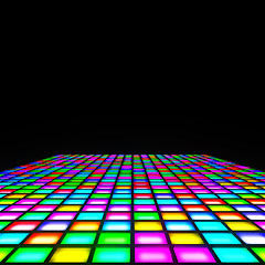 Image showing multi color lights floor