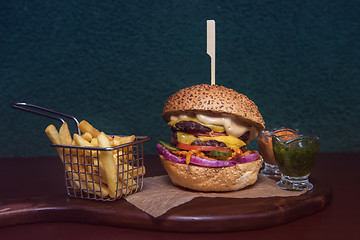 Image showing Big tasty burger