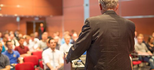 Image showing Speaker at Business Conference and Presentation.