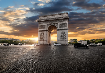 Image showing Triumphal Arch and clouds
