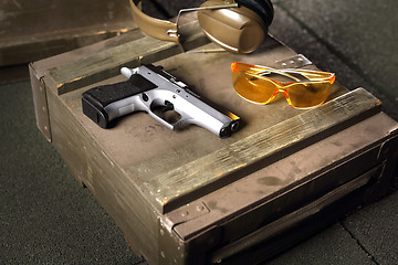 Image showing Handgun, pistol  Equipment shooting gun