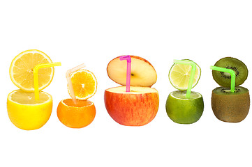 Image showing Colorful abstract fruit drink.