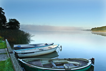 Image showing View on a beautiful  lake in scandinavia in denmark 