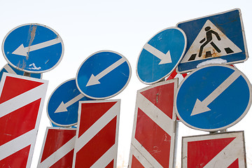 Image showing direction arrows traffic signs