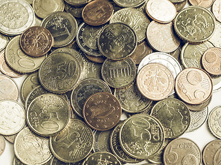 Image showing Vintage Euro coins