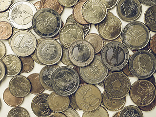 Image showing Vintage Euro coins