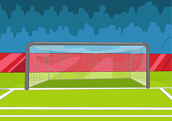 Image showing Cartoon background of soccer stadium.