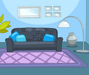 Image showing Cartoon background of living room.