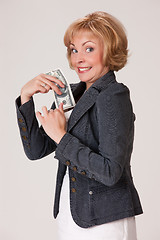 Image showing Woman And Money