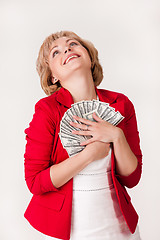 Image showing Woman And Money