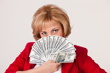 Image showing Woman And Money