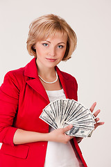 Image showing Woman And Money