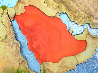 Image showing Saudi Arabia in red