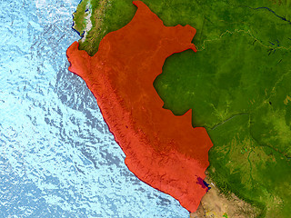 Image showing Peru in red