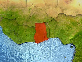 Image showing Ghana in red
