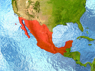 Image showing Mexico in red