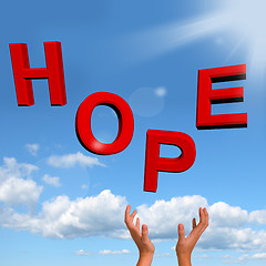 Image showing Catching Hope Letters As Sign Of Wishing And Hoping