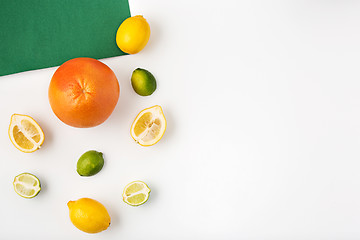 Image showing The fresh fruits on white background