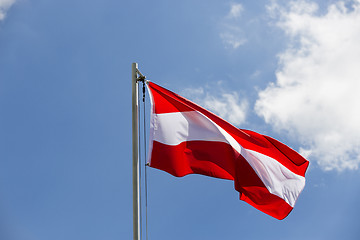 Image showing National flag of Austria on a flagpole
