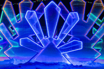 Image showing Fabulous ice illumination background