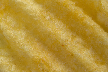 Image showing Macro texture of corrugated potato chips