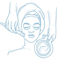 Image showing Woman in beauty salon during cosmetology procedure