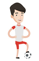 Image showing Football player with ball vector illustration.