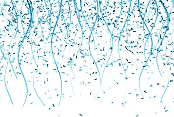 Image showing falling blue confetti