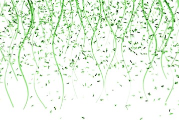 Image showing falling green confetti