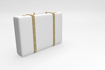 Image showing white elegant suitcase