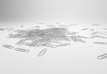 Image showing many paperclips on desk