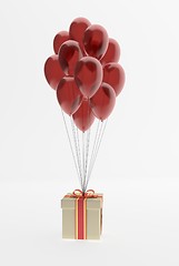 Image showing bunch of balloons and present