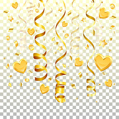 Image showing Gold Streamer on transparent background