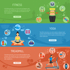 Image showing Yoga and Fitness Horizontal Banners