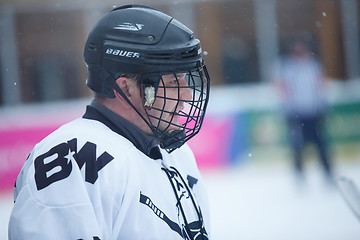 Image showing Moscow, Russia - January, 15, 2017: Amateur hockey league LHL-77. Game between hockey team \